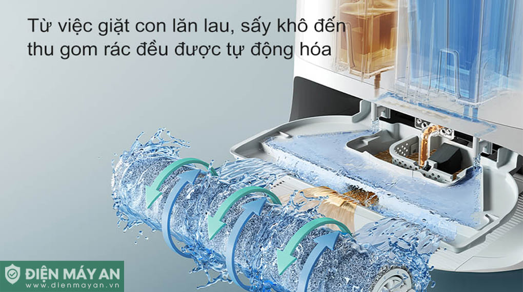 Robot hút bụi lau nhà Roborock QRevo CurV 2 Flow - Trắng